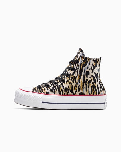 Chuck Taylor All Star Lift Platform Leopard Black/White/Red, Inner Side View