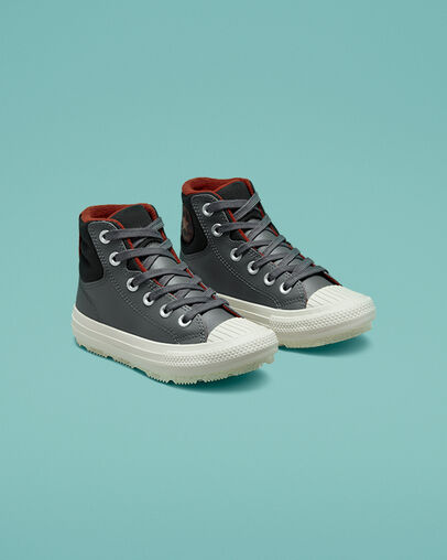 Chuck Taylor All Star Berkshire Boot Counter Climate Iron Grey/Zwart/Rugged Orange, Angled View