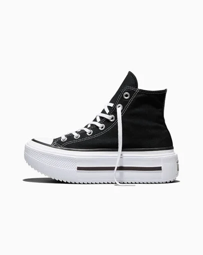 Chuck Taylor All Star Lift Double Stack Platform Canvas Black/White/Black, Inner Side View
