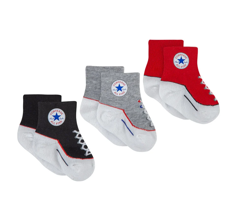 3-Pack Chuck Taylor Quarter Socks 6-24M Black