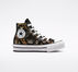 Chuck Taylor All Star EVA Lift Platform Butterfly Shine Nero/Oro/Bianco