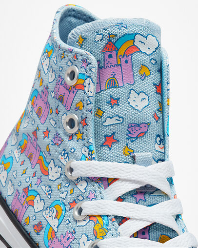 Chuck Taylor All Star Rainbow Castles Lt Armory Blue/Beyond Pink, Detail Angle View