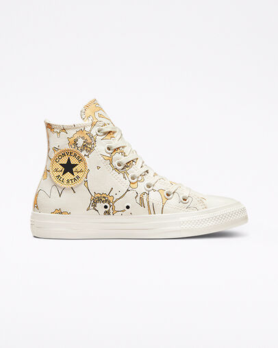 Chuck Taylor All Star Crafted Florals Egret/Cyber Mango/Egret, Outer Side View