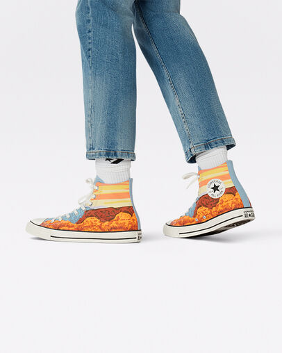 Chuck Taylor All Star The Great Outdoors Magma Orange/Sea Salt Blue, On Foot Shot 1