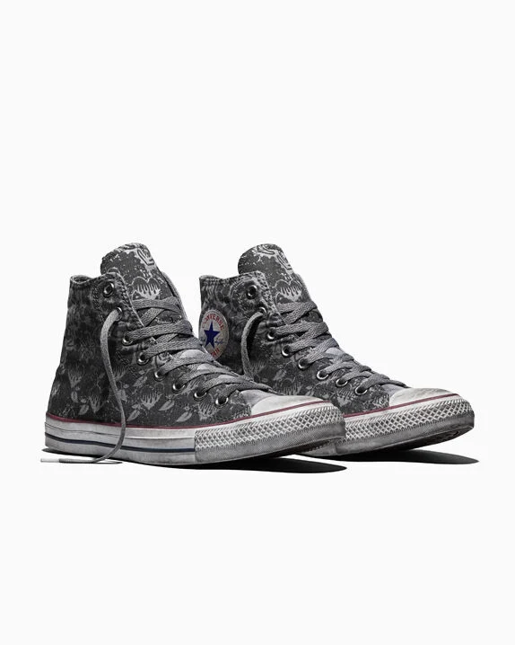 Chuck Taylor All Star Hearts On Fire Black Dark Hearts