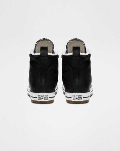 Chuck Taylor All Star Street Warmer High Top Black/Egret/Gum, Heel View