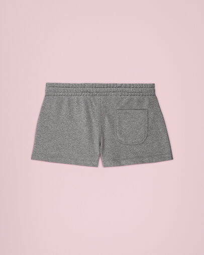 Embroidered Star Chevron French Terry Shorts Vintage Grey Heather, Back View