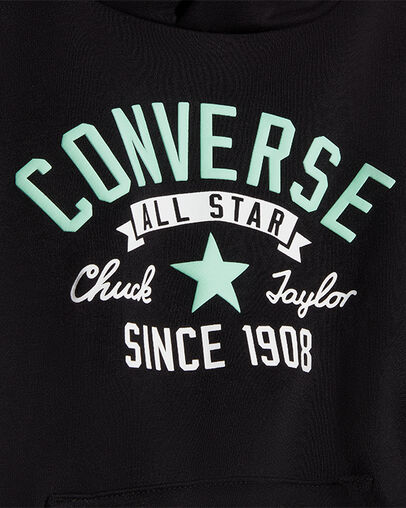 Retro Remix Hoodie and Jogger Set Schwarz, Full Body View