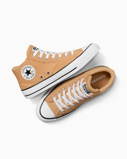 Chuck Taylor All Star Malden Street Canvas & Suede Sandy Shore/White/Black, Angled View