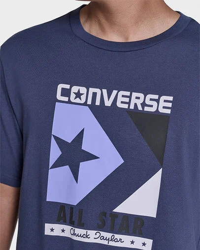 Timeless Boxed Chevron T-Shirt Converse Navy