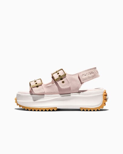 Run Star Sandal Platform Suede Blush Hash/Egret/Gum, Inner Side View