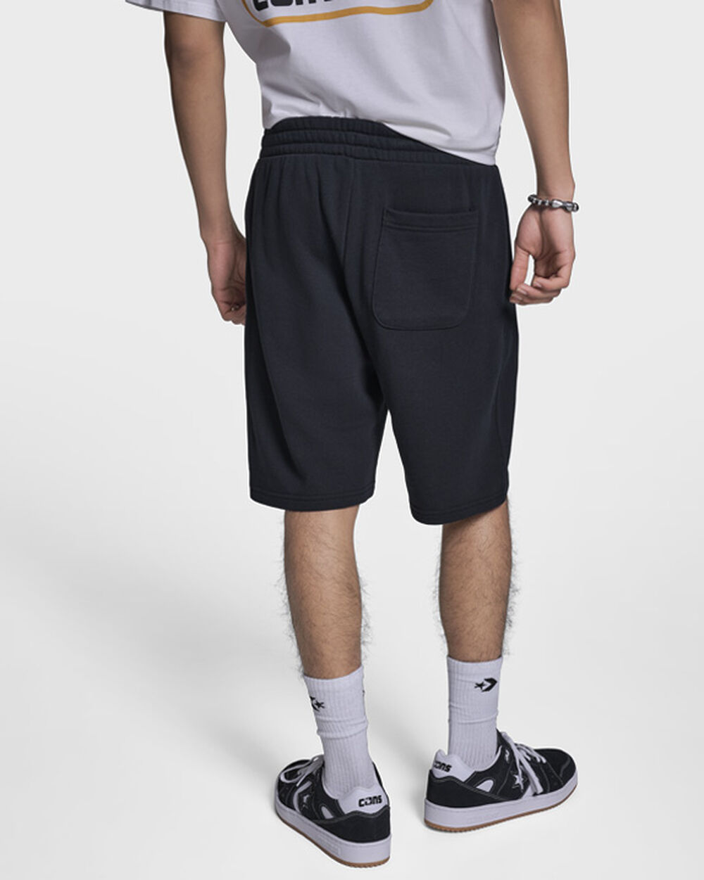 Thumbnail - Embroidered Star Chevron Standard-Fit Shorts Black