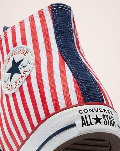 Stars & Stripes Chuck Taylor All Star Wei&szlig;/Midnight Navy/University Red, Detail Angle View