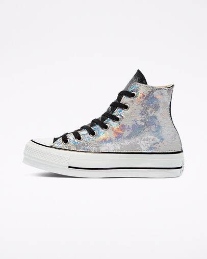 Chuck Taylor All Star Lift LTD Serpent m&eacute;tal argent&eacute;, Inner Side View