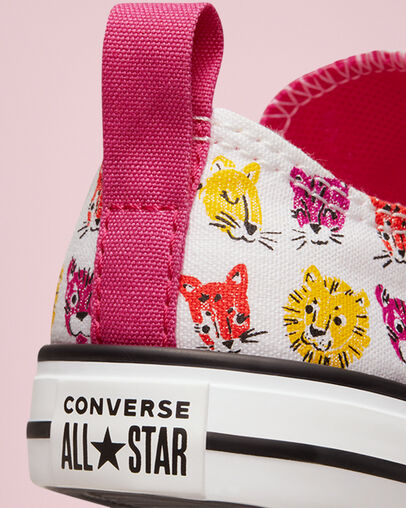 Chuck Taylor All Star Easy-On Jungle Cats White/Prime Pink/Amarillo, Detail Angle View