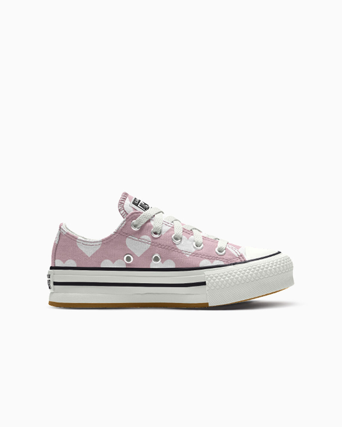 Converse Custom Chuck Taylor All Star EVA Lift Platform By You - A09655CSP25_summitpink_hearts_V