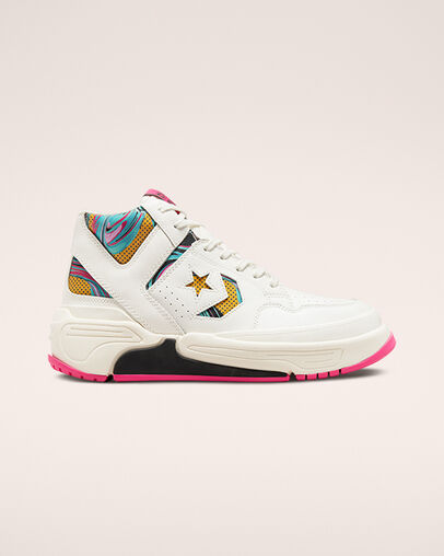 Weapon CX '90s Marbled Vintage White/Prime Pink/Black, Outer Side View