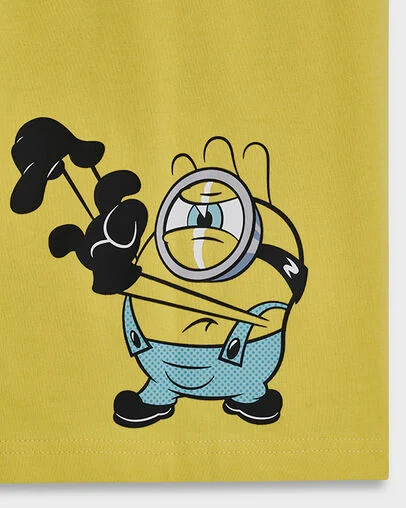 Converse x Minions Logo T-Shirt Yellow, Detail View