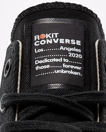 Converse x ROKIT Chuck 70 Black/White/Black, Detail Angle View