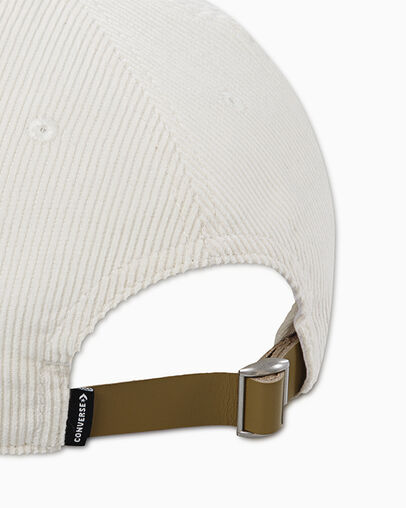 Corduroy Chuck Strapback Hat Egret, Back View