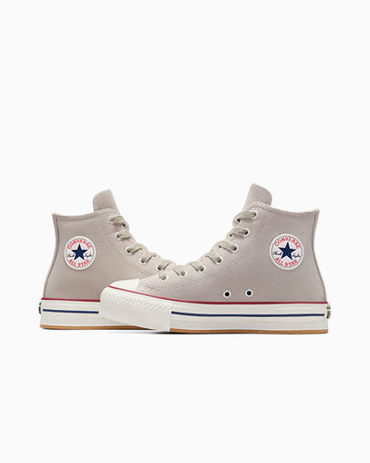 Chuck Taylor All Star EVA Lift Platform Suede Papyrus/Egret/Midnight Navy, Detail Angle View