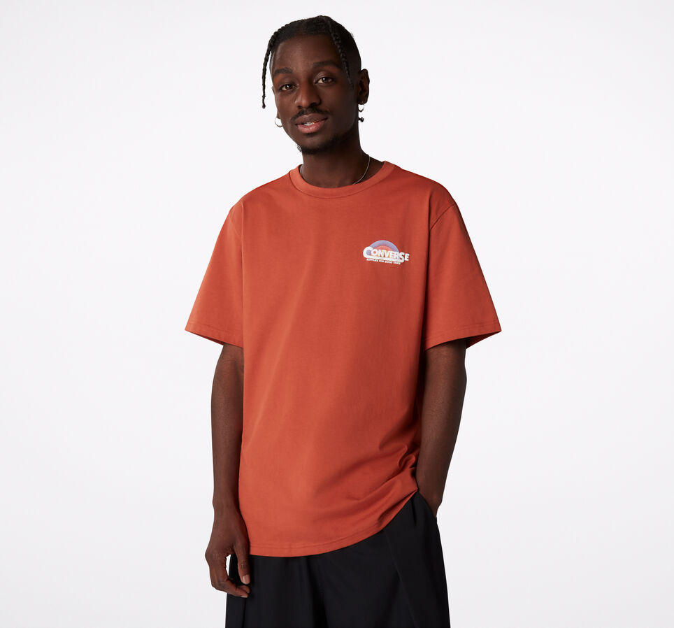 Classic Script Short Sleeve T-Shirt Red Bark