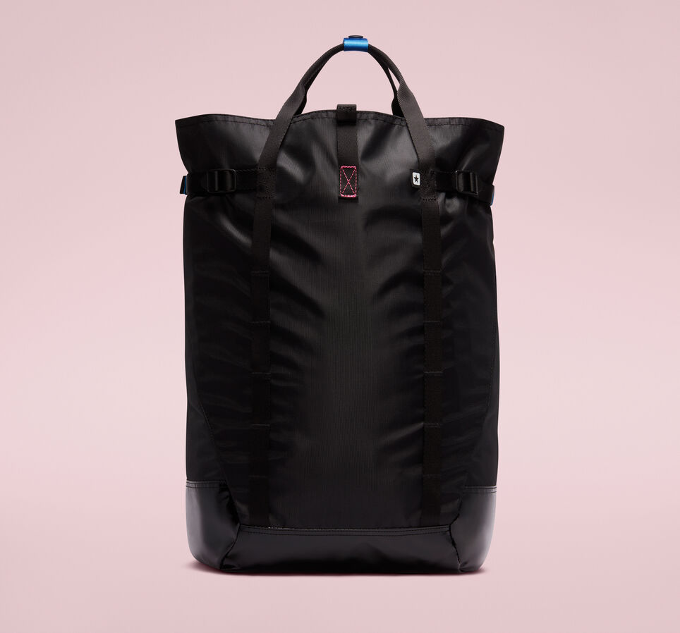 Mochila Bucket Negro azul digital/Hiperrosa