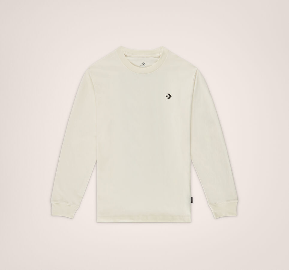 Star Chevron Photo Long Sleeve T-Shirt Egret