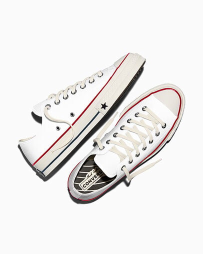 Chuck 70 X White/Garnet/Egret, Angled View