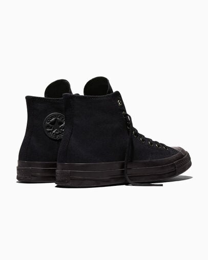 Chuck 70 Vintage Canvas Black/Almost Black/Black, Heel View