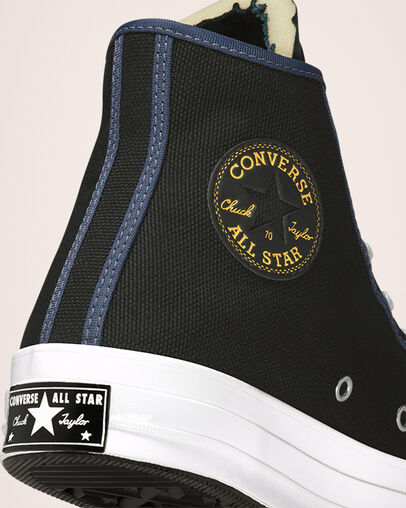 Chuck 70 Varsity Hybrid Texture Black/Steel/White, Detail Angle View