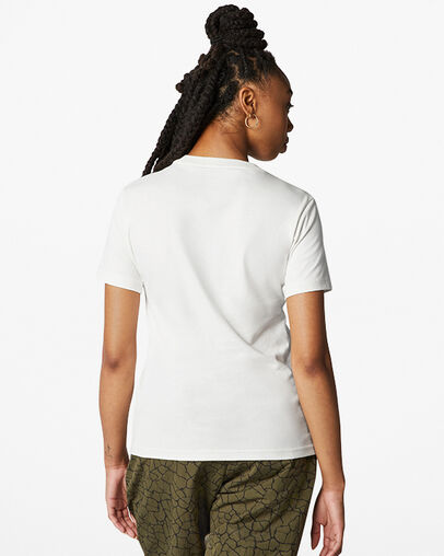 Metallic Chuck Taylor Patch Classic Fit T-Shirt Egret, Back View
