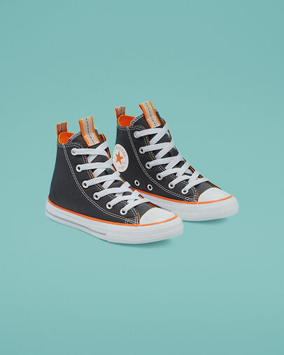 Converse Color Chuck Taylor All Star Viento de tormenta/Naranja magma/Blanco, Angled View
