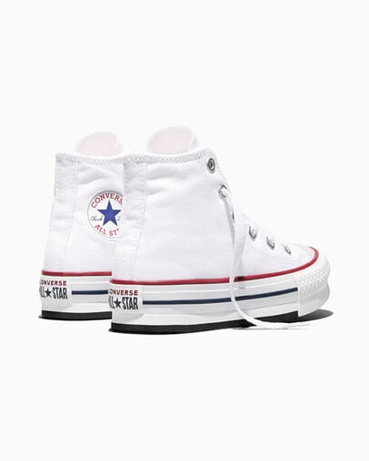 Chuck Taylor All Star EVA Lift Platform Canvas White/Garnet/Navy, Heel View