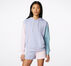 Colorblocked French Terry Pullover Hoodie Serene Sapphire Multi
