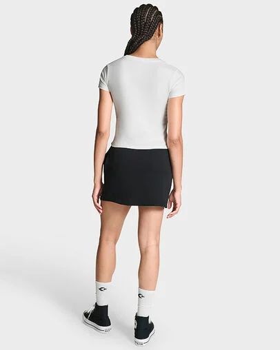 Star Chevron Slim Cropped T-Shirt White, Detail View