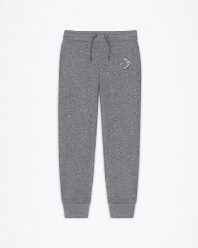 Jogger de felpa Gris jaspeado oscuro, Front View