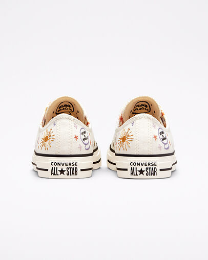Chuck Taylor All Star Mystic World Egret/Egret/Multi, Heel View