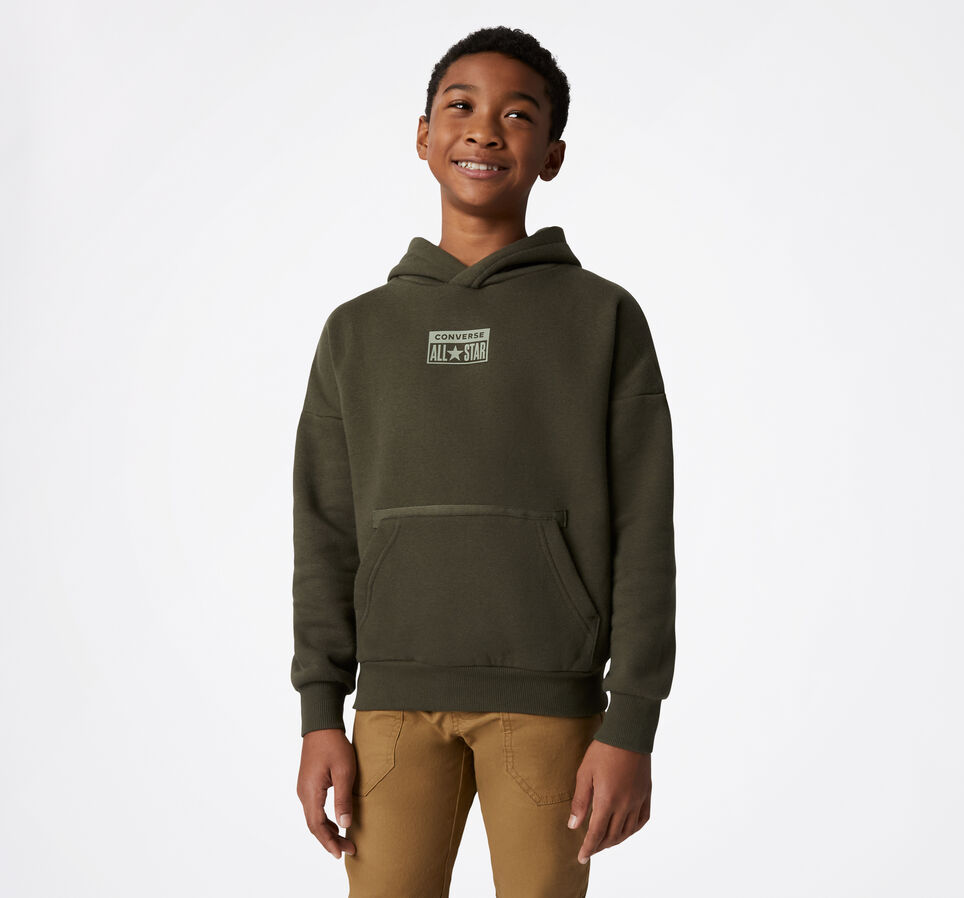 Converse Relaxed Fit Fleece Pullover Hoodie