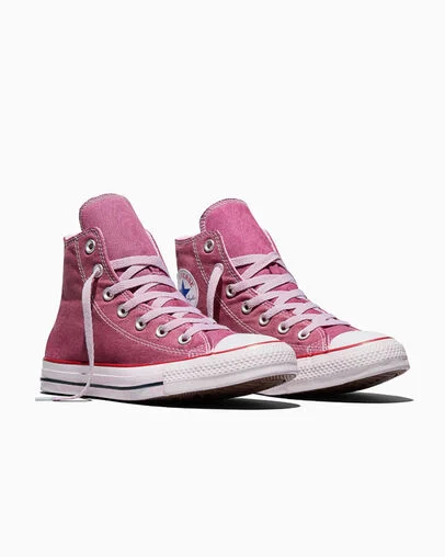 Chuck Taylor All Star Dip Dye Wide Width Mesa Rose Dyed, Top and Side View