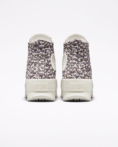 Chuck Taylor All Star Lugged 2.0 Jacquard Sand Dune/Egret/Egret, Heel View