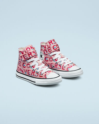 Chuck Taylor All Star Easy-On Converse Creatures Storm Pink/Natural Ivory, Angled View