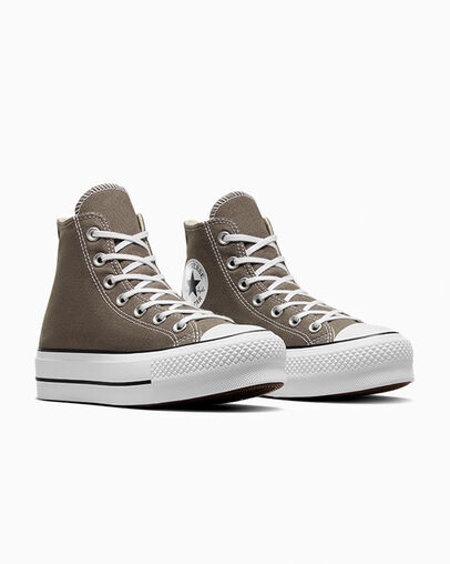 Chuck Taylor All Star Lift Platform Charcoal/White/Black, Top and Side View