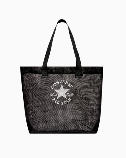 All Star Patch Print Mesh Tote Noir Converse, Front View