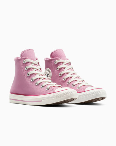 Chuck Taylor All Star Contrast Suede Cliffside Rose/Sporty Berry, Top and Side View