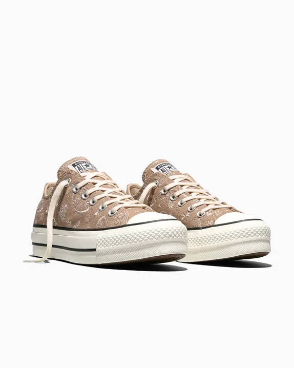 Chuck Taylor All Star Lift Platform Embroidered Paisley Vintage Cargo/Papyrus/Black