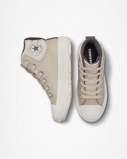 Chuck Taylor All Star Berkshire Boot Counter Climate Papyrus/Light Bone/Iron Grey, Top and Side View