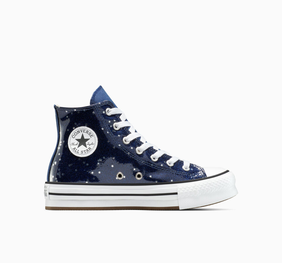 Chuck Taylor All Star EVA Lift Platform Glitter Navy/White/Egret