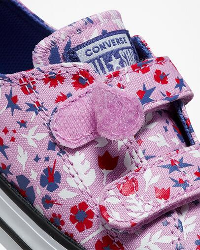 Chuck Taylor All Star Easy-On Paper Floral Beyond Pink/Washed Indigo, Detail Angle View