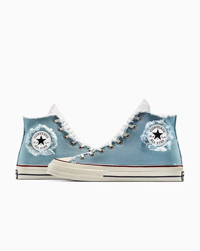 Chuck 70 Frayed Denim Frayed Denim, Detail Angle View